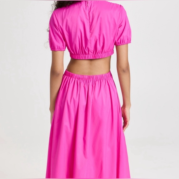 NWT never worn Staud Calypso Cutout Ruched Ring Maxi Dress in Coral size M - Picture 8 of 8